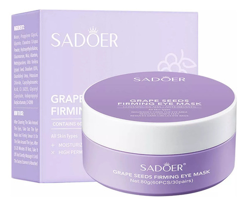 Parches Hidrogel Para Eliminar Ojeras Sadoer Semillas De Uva Todo Tipo De Piel Día/noche