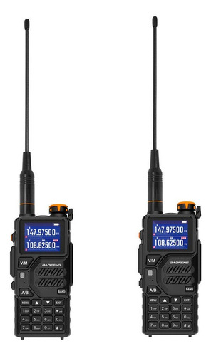 2pz. Radio Baofeng Uv-k5 Plus Uhf/vhf Tri-power Banda Aerea