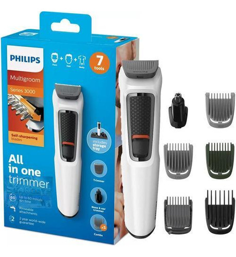 Aparador De Cabelo E Barba Multigroom Philips Mg3721