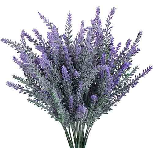 4 Pieza Ramo Artificial Lavanda Color P Uaute;pura Gtidea On