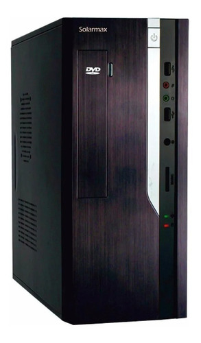Gabinete Pc Slim Solarmax Fuente 600w Teclado Mouse Parlante