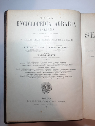 Antiguo Libro Forestación Árboles Italiano 1915 Ro 1143
