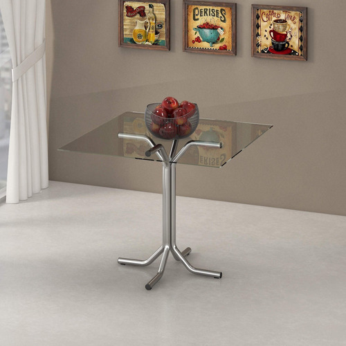 Base Para Mesa De Jantar Braga Compoarte Cromado Ec