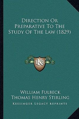 Libro Direction Or Preparative To The Study Of The Law (1...