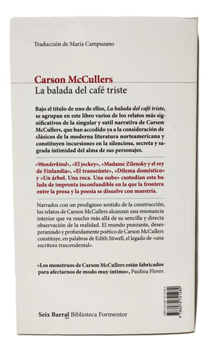 Balada Del Café Triste / Mc Cullers / 100 Aniversario (c) (Usado)
