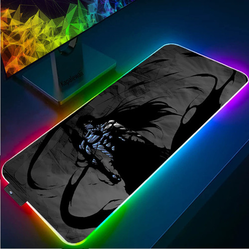 Alfombrilla Mouse Extendida Anime Ichigo Kurosaki Led Rgb Pc