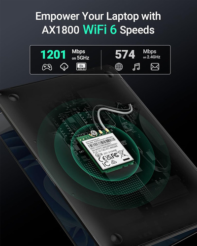 Tarjeta Wifi Para Ordenador Portátil Ax1800 M.2