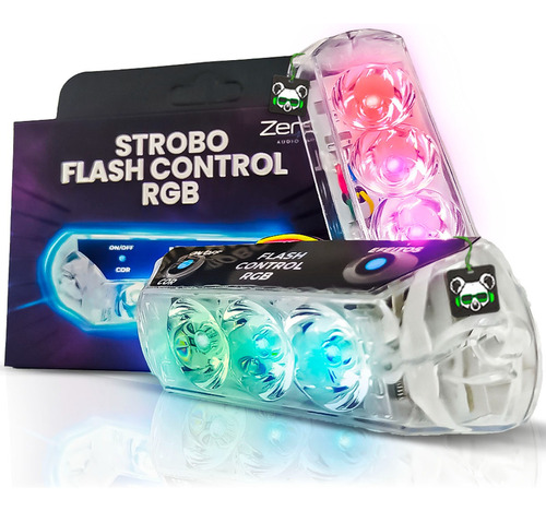 Strobo Led 2 Faróis Rgb Ultra Forte Zendel Zd Sfc Automotivo