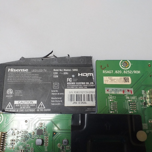 Tarjeta Main Para Pantalla Hisense Modelo 58r6e (Usado)