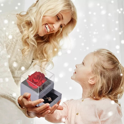 Imagen 4 de 4 de Rosa Natural Preservada Eternal , Regalo Joyero , Dia Madre
