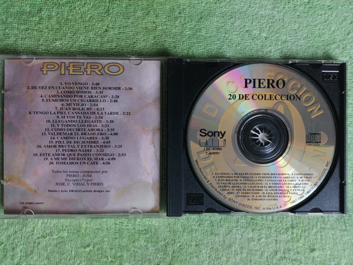Eam Cd Piero 20 De Coleccion 1993 Lo Mejor Grandes Exitos