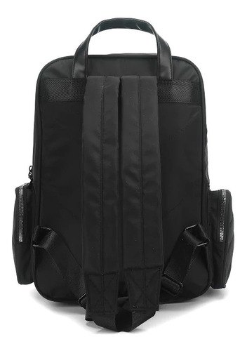 Imagen 3 de 5 de Mochila Mujer Urbana Chimola Bolsillos Negra