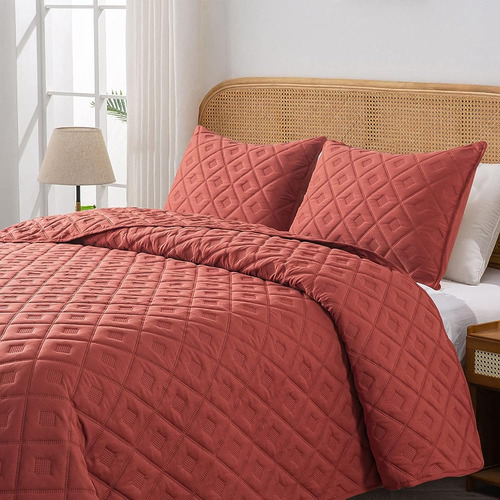 Hiaruo Queen Quilt Bedding Set, Colcha Geométrica De Tamaño 