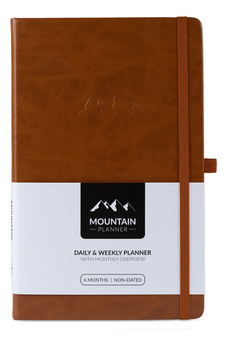 Mountain Daily Planner Clasico Para Dar Gracia Anotar Logro