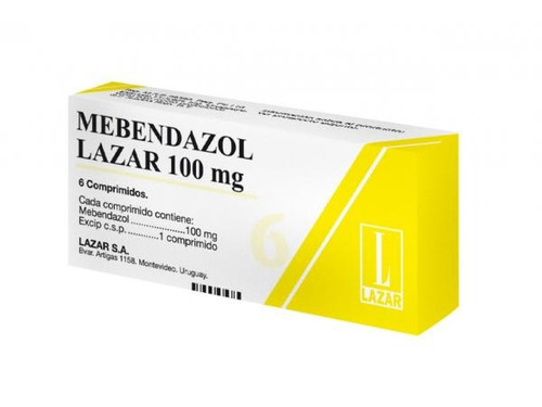 Mebendazol L 100  Mg X  6 Comprimidos