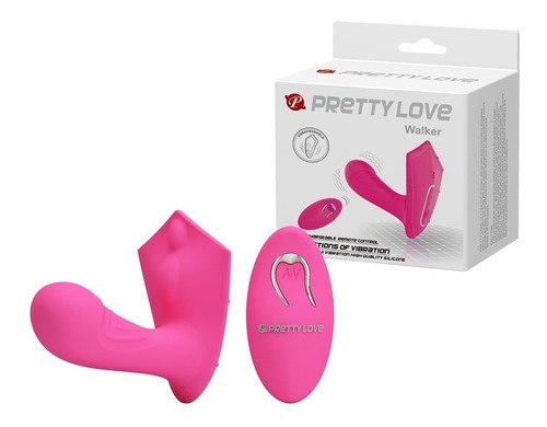 Bragas vibradoras con minipene con control remoto en punto G, color WALKER PINK