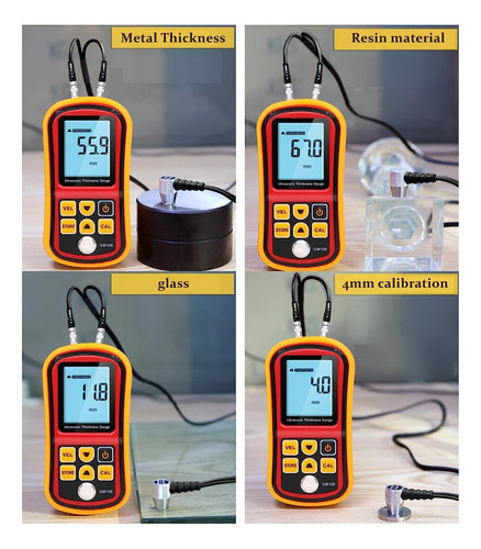Medidor De Espesor Ultrasónico Herramienta  5 Mhz 1.2-225 Mm