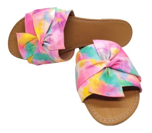 Imagem 6 de 7 de Rasteira Feminina Sandália Chinelo Tie Dye Rasteirinha Mule