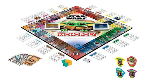 Imagen 2 de 7 de Juego De Mesa Monopoly Star Wars Mandalorian The Child