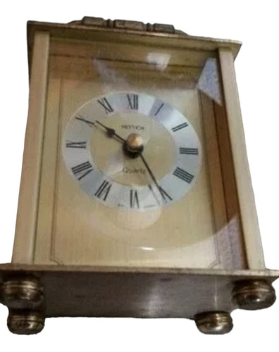Antiguo Reloj De Mesa Hettich Cuartz West Germany