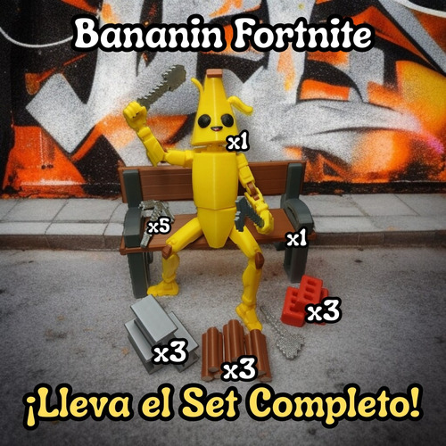 Set Figura Bananin Para Fortnite Temática Dummy 13 Banana