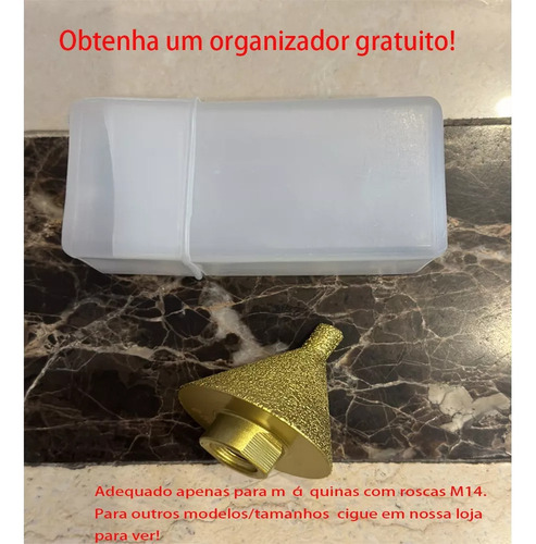 . Para 2x Broca Chanfro Diamante Porcelanato Chanfro Do Furo