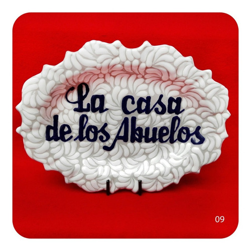 Imagen 1 de 1 de Platón Placa Talavera Poblana La Casa De Los Abuelos M9 Plc