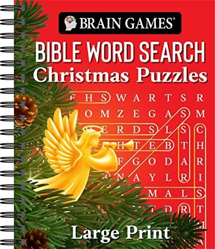 Book : Brain Games - Bible Word Search Christmas Puzzles -.