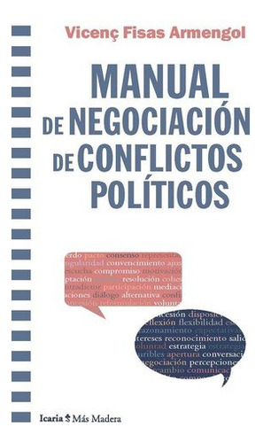 Libro Manual De Negociacion De Conflictos Politicos