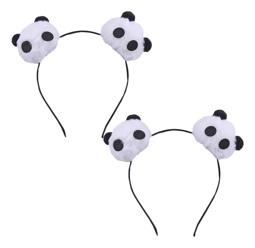 2 Diademas De Felpa Con Diseño Creativo De Panda, Adorable