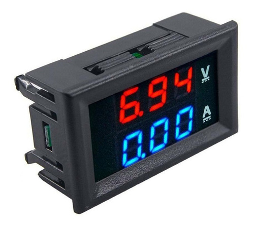 Voltímetro Amperímetro Digital 3 Digitos 100v 10a Cc