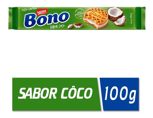 Biscoito Recheado Coco Bono Nestle 100g 7891000366615