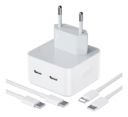 Cargador 35w Power Adaptador + Usb-c A Lightning To Usb