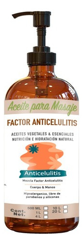 Aceite Para Masajes Anticelulitis 1 Litro Con Dosificador