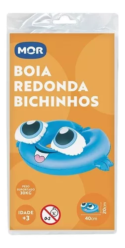 Boia Inflável Redonda Bichinhos - Azul