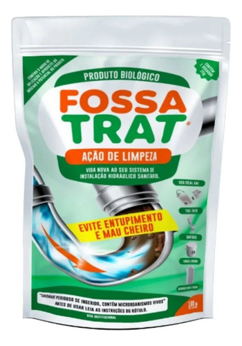 Limpador Biológico Fossa Trat Caixa Gordura Tira Odor 100g