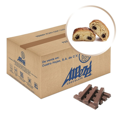 Barras De Chocolate Para Chocolatín Alpezzi Caja 2.5 Kg.