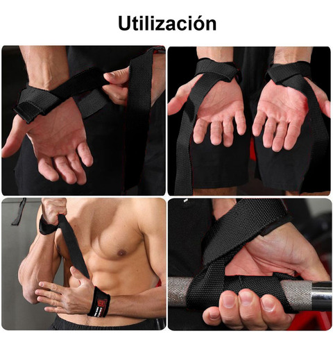 Correas Levantamiento Straps Gym 1 Par, Y 2 Vendas Elasticas