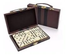 Comprar Dominó Grosso Com Maleta Couro Domino Jogo Profissional 28pç