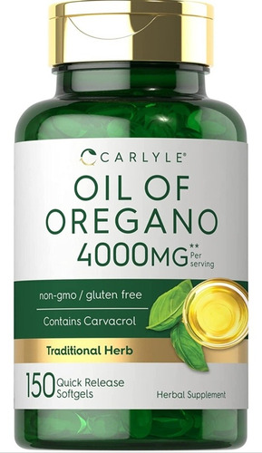 Aceite De Oregano 4000mg Oil  150 Capsulas