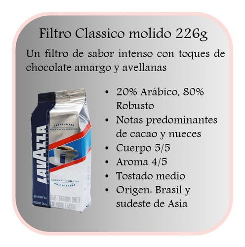 Imagen 2 de 8 de Cafe Italiano Lavazza Grand Hotel Molido 1 Kg + Cafe 226g
