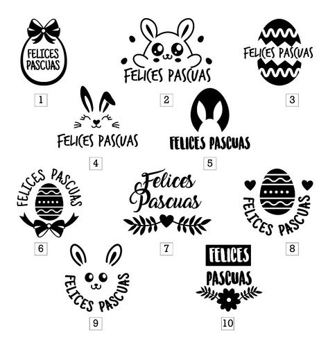 Imagen 5 de 5 de Vinilos De Pascua Para Frascos
