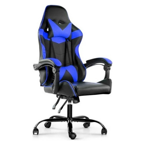 Silla Gamer Lumax Modelo Rom Super Oferta Negro/azul-gaming