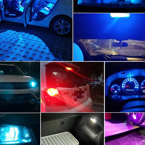 Imagen 6 de 10 de Lampara Led Posición T10 Cob Cristal Varios Colores 12v-24v
