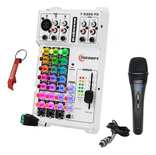 Mesa Som Taramps T0302 Fx Efeito Echo Multicolor+ Microfone
