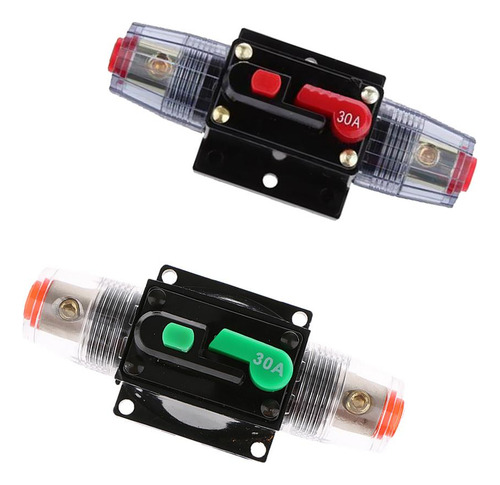 2 Uds 30a Rojo/ Disyuntor Para Coche Barco Universal
