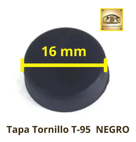 Imagen 2 de 7 de Tapón Agujero Tornillo Módena T95 Negro Embellecedor X 200 U