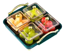 Comprar Set De 4 Organizadores Con Bandeja Fino De Color Verde