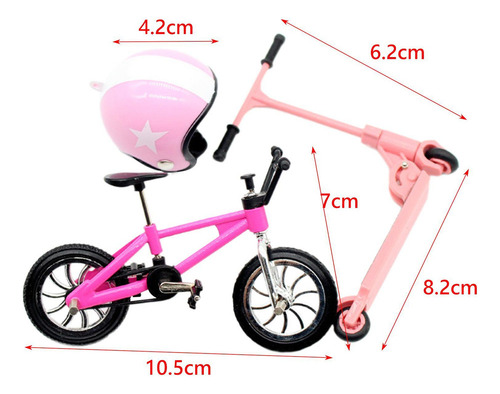 Set De Miniaturas De Bicicletas Para Embellecer Rosa