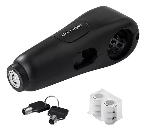 Candado Blindado Para Moto Traba Volante Con Alarma 2 Llaves Color